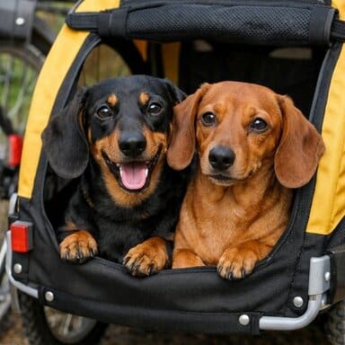 Hondenfietskar met kleine honden