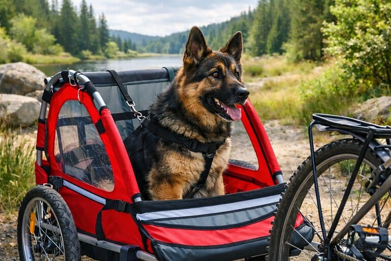 Grote hond hondenfietskar